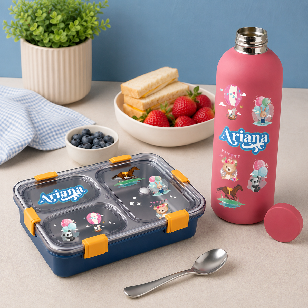 Lil Forest Friends Lunch Box & Water Bottle Gift Set