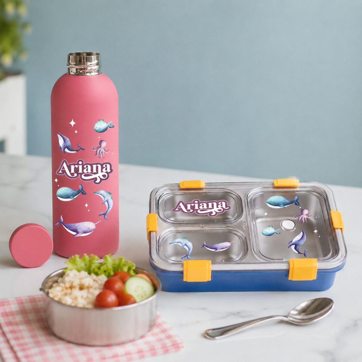 Midnight Ocean Lunch Box & Water Bottle Gift Set