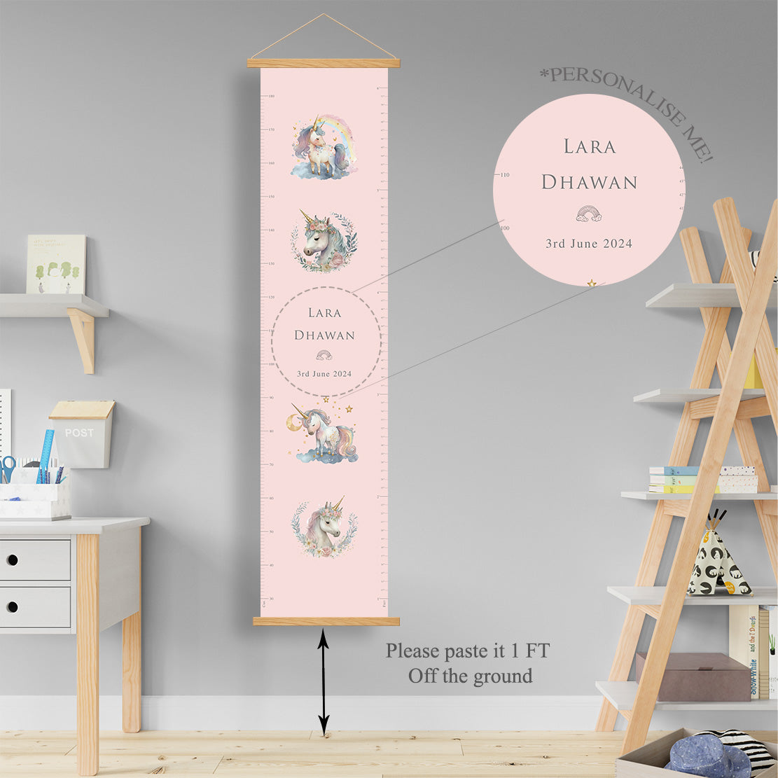 Unicorn Wishes Height Chart
