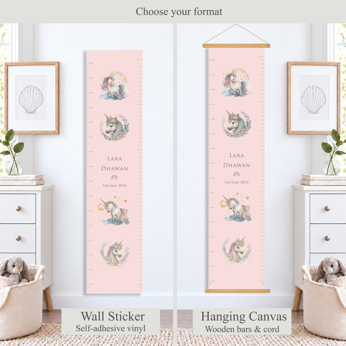 Unicorn Wishes Height Chart