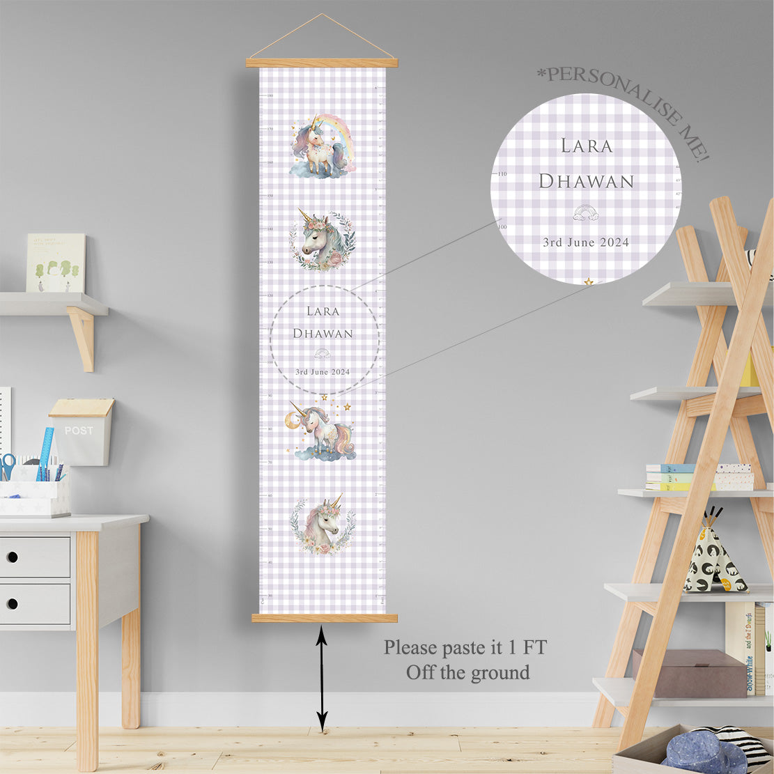 Unicorn Wishes Height Chart