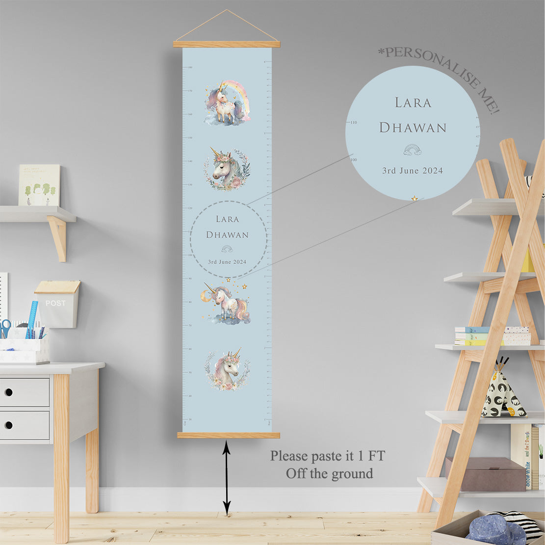 Unicorn Wishes Height Chart