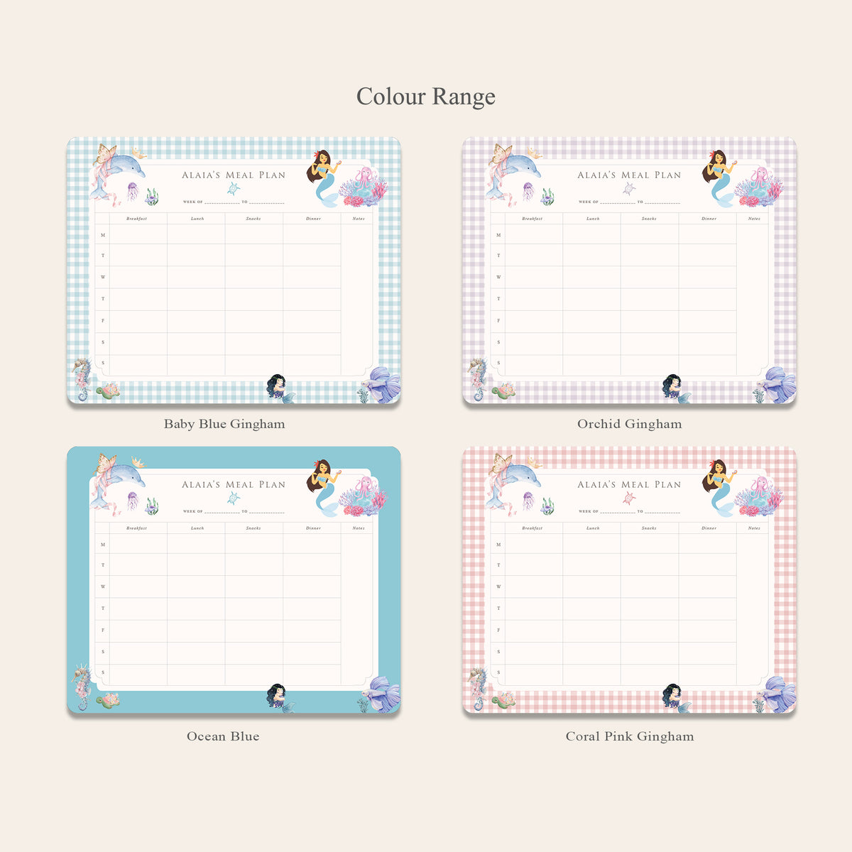 Ocean Belle Meal Planner