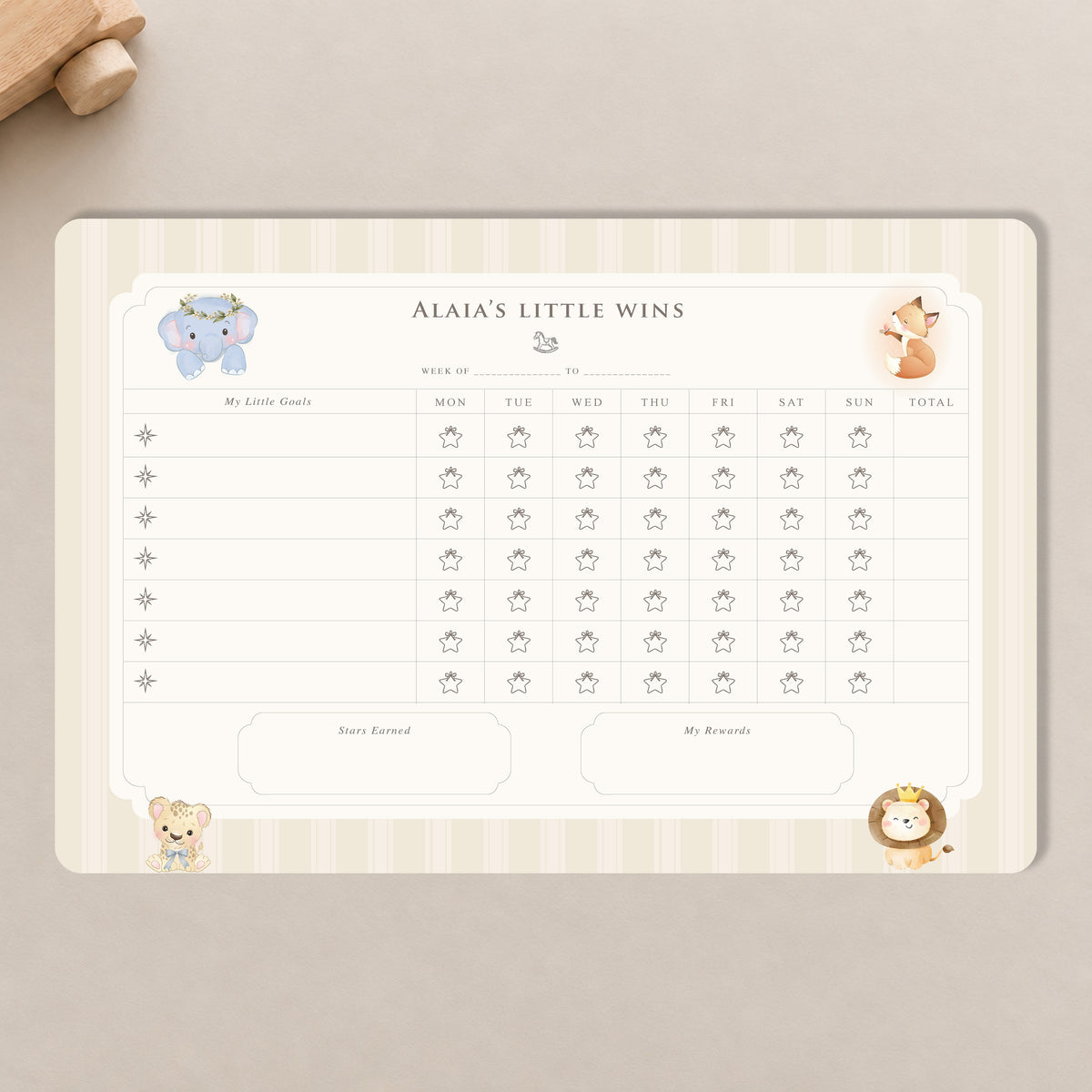 Little Wild Reward Chart