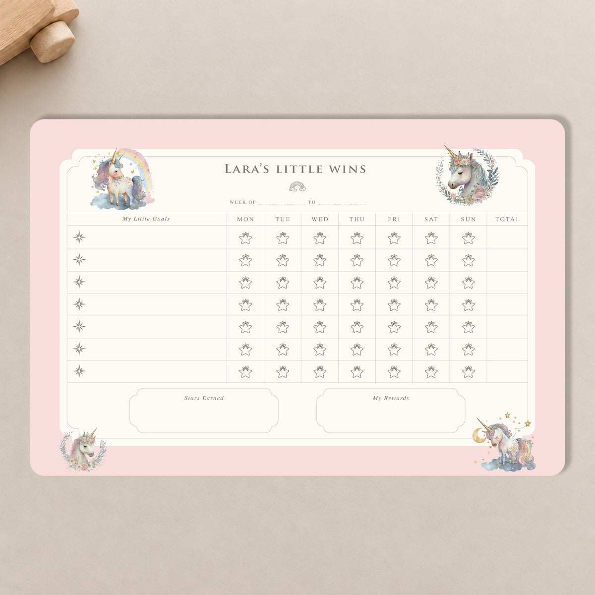 Unicorn Wishes Reward Chart