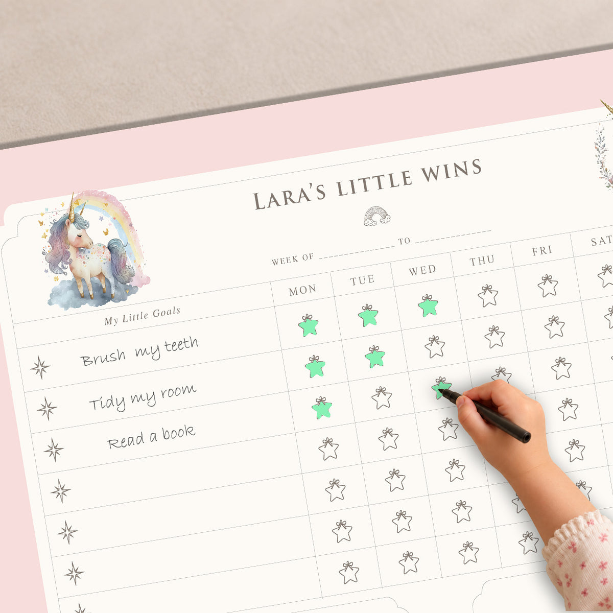 Unicorn Wishes Reward Chart