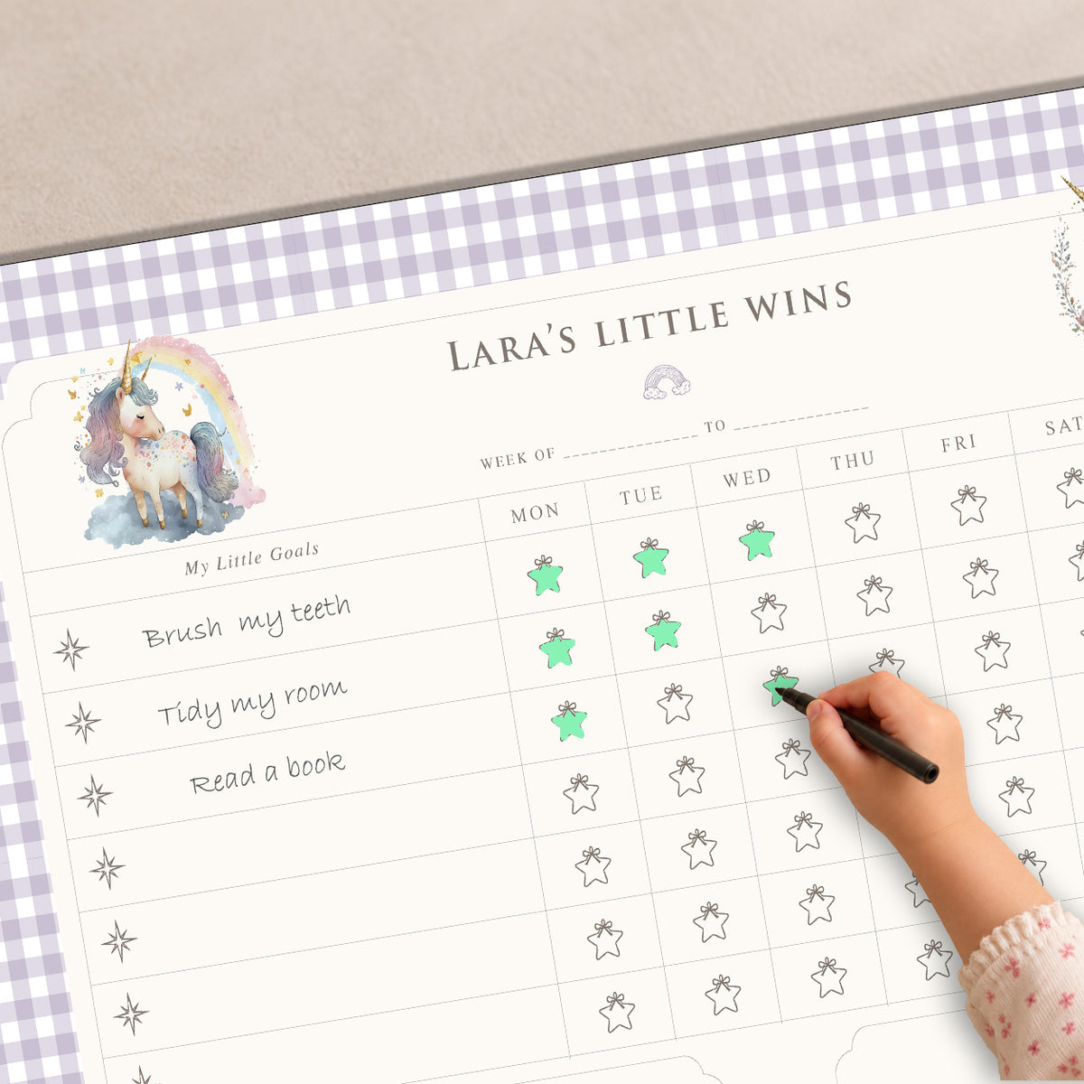 Unicorn Wishes Reward Chart