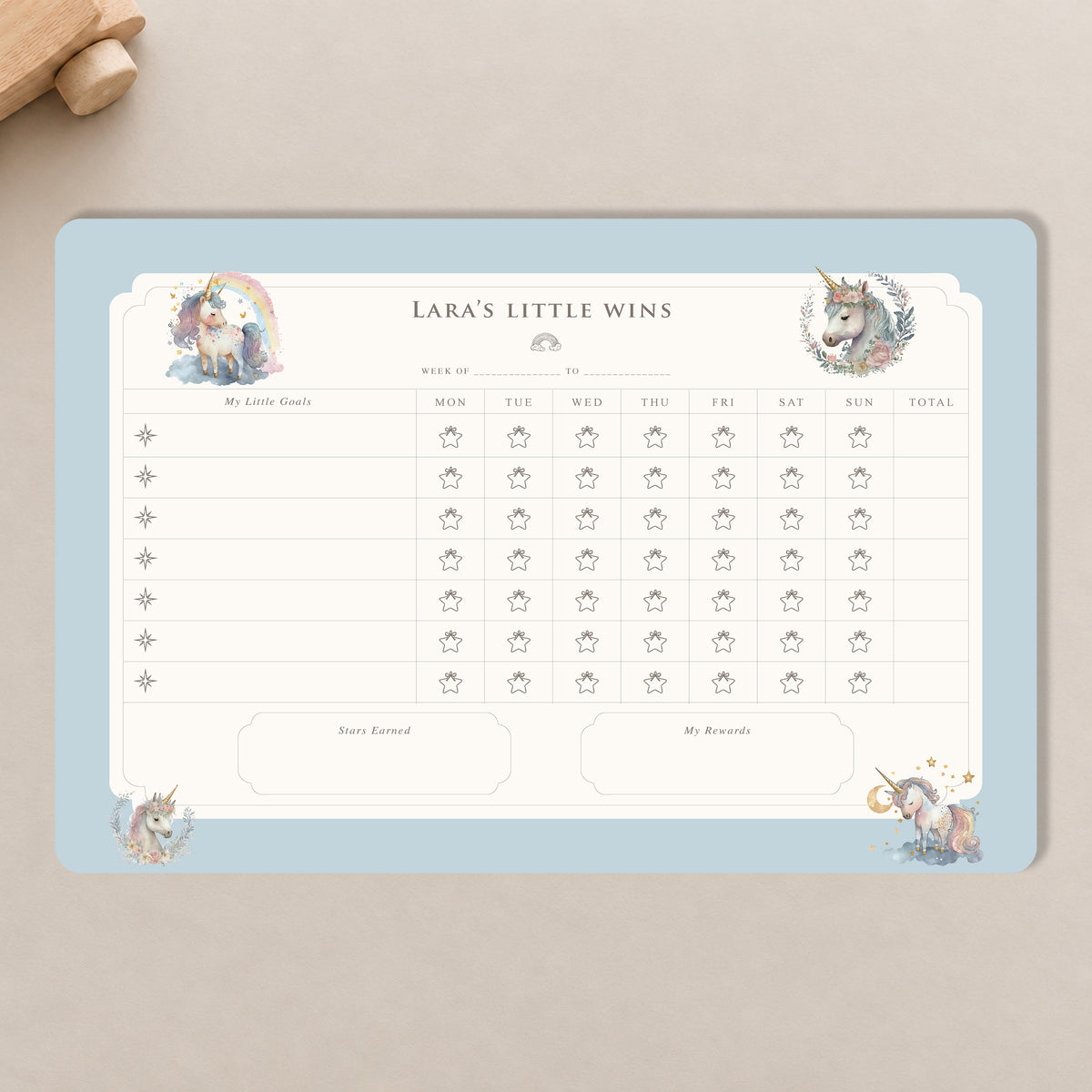 Unicorn Wishes Reward Chart