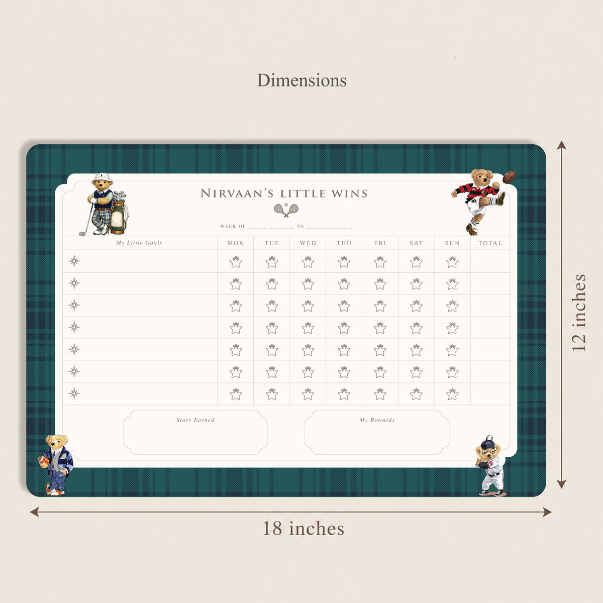 Sports Club Reward Chart