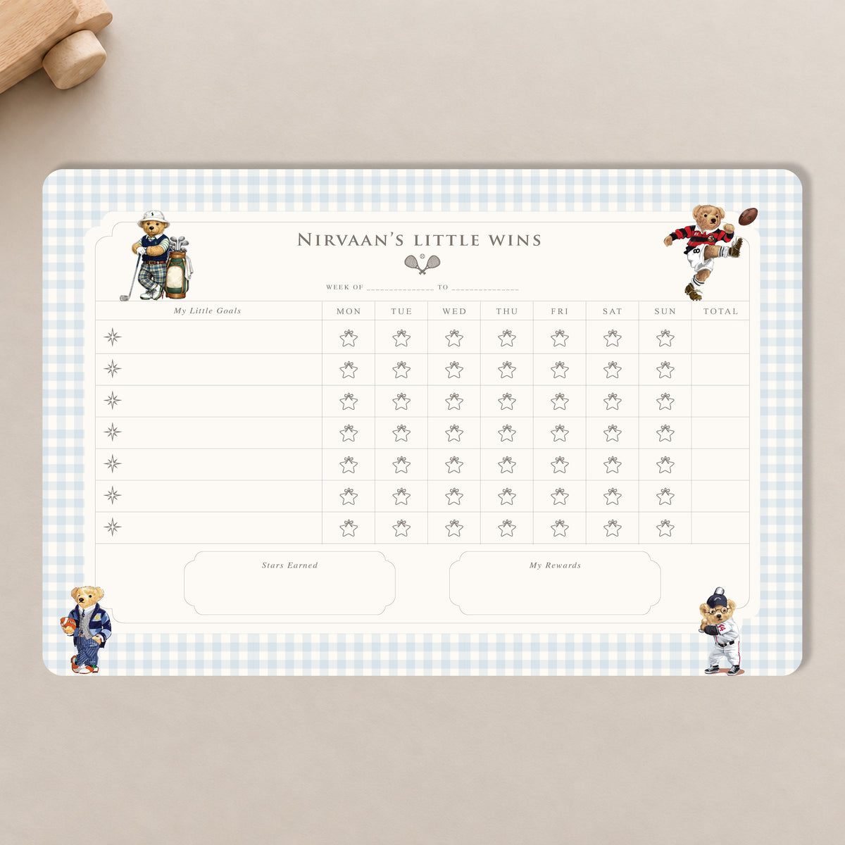 Sports Club Reward Chart