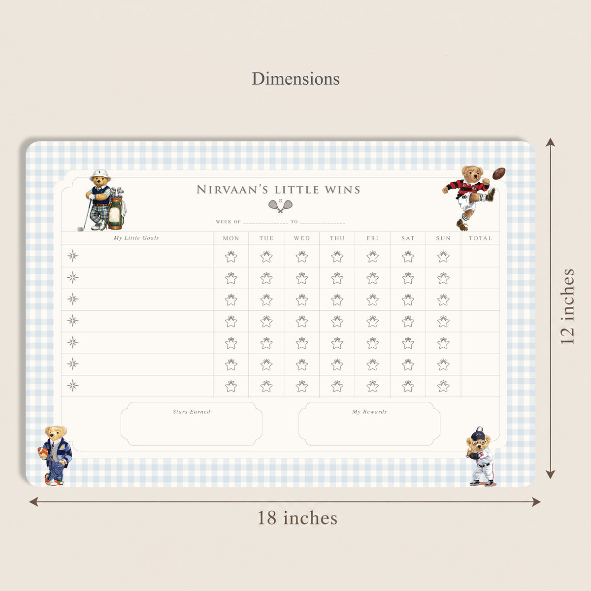 Sports Club Reward Chart