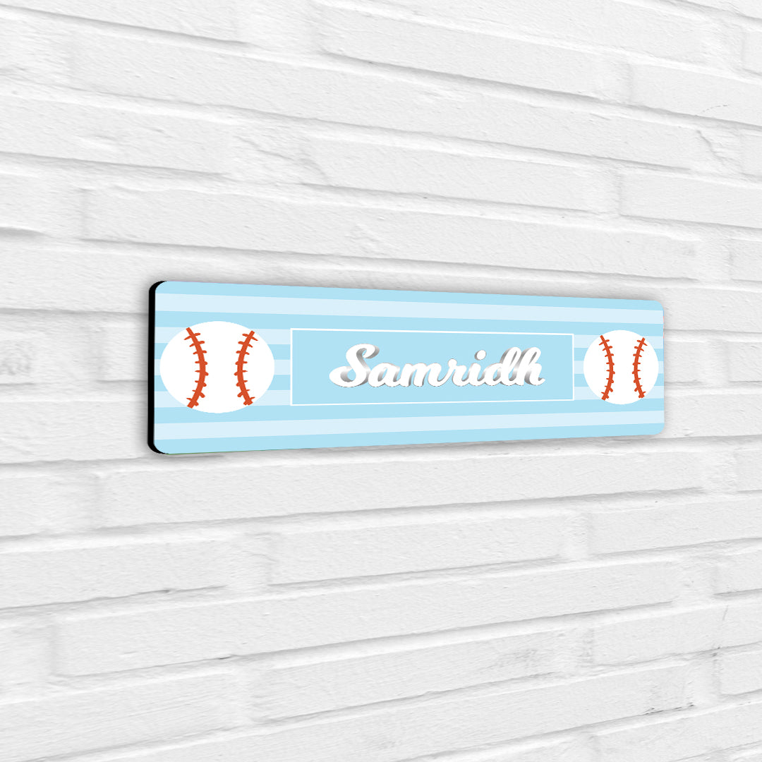 Base Ball Name Plate (Petite) (kids)