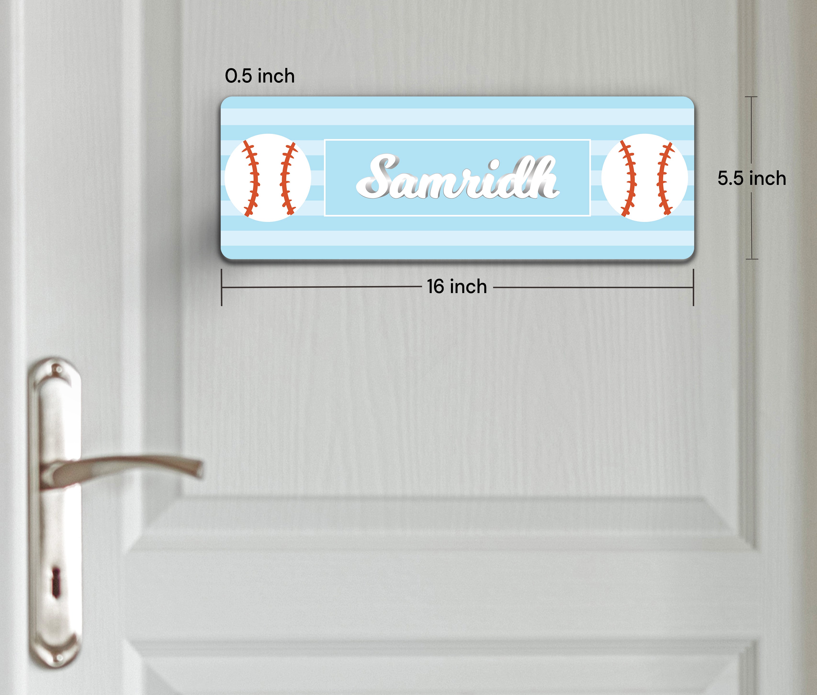 Base Ball Name Plate (Petite) (kids)