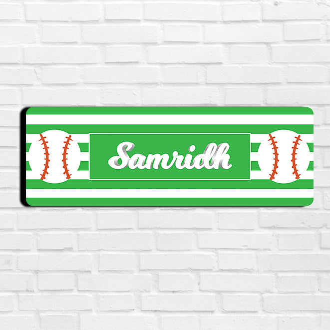 Base Ball Name Plate (Petite) (kids)