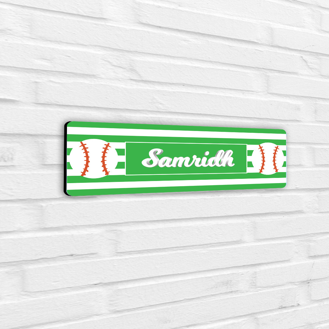 Base Ball Name Plate (Petite) (kids)