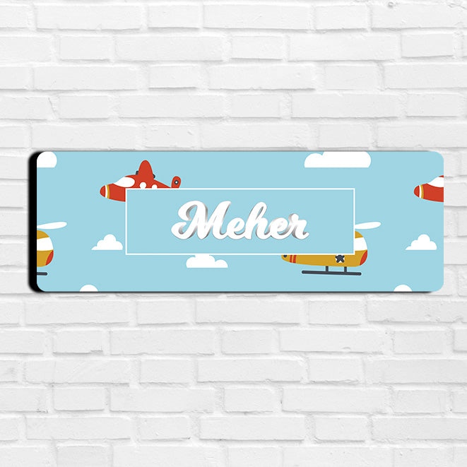 Airplane Skies Name Plate (Petite) (kids)