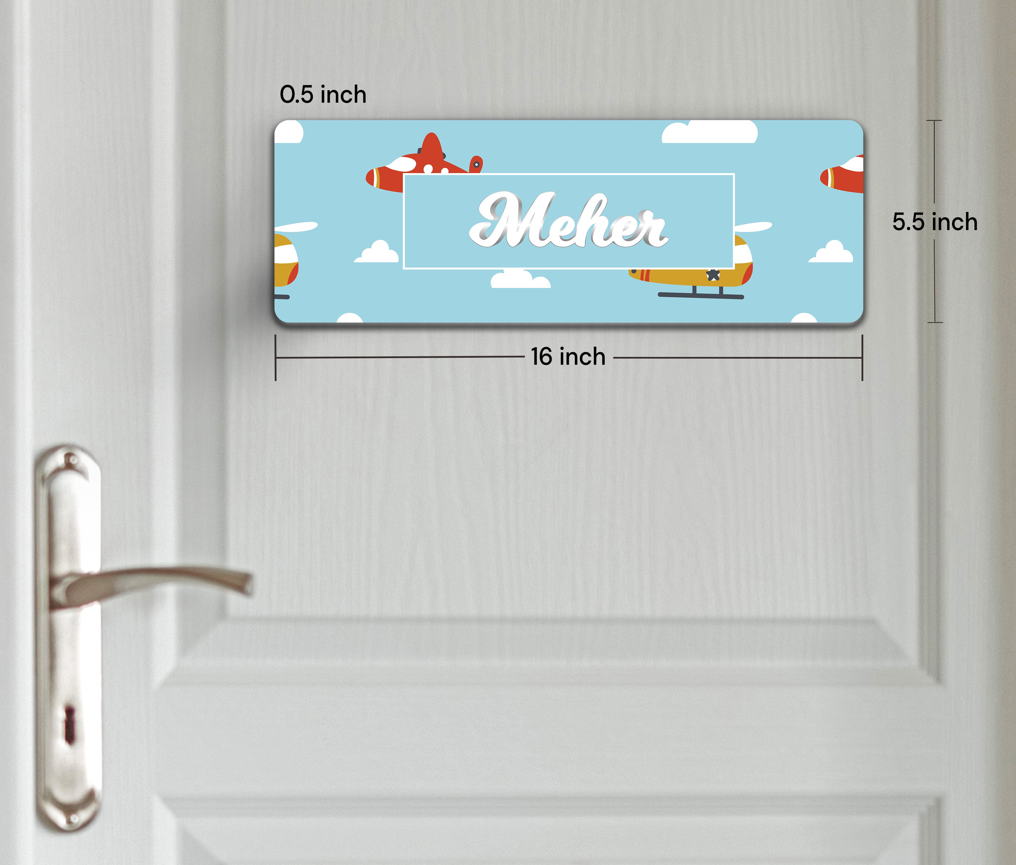 Airplane Skies Name Plate (Petite) (kids)