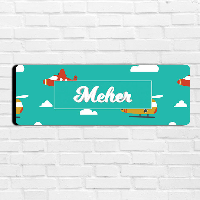 Airplane Skies Name Plate (Petite) (kids)