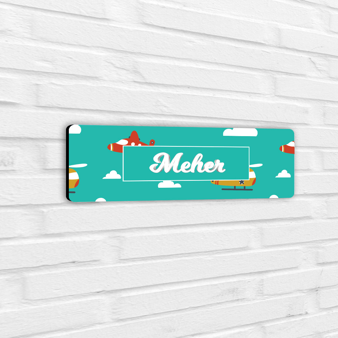 Airplane Skies Name Plate (Petite) (kids)