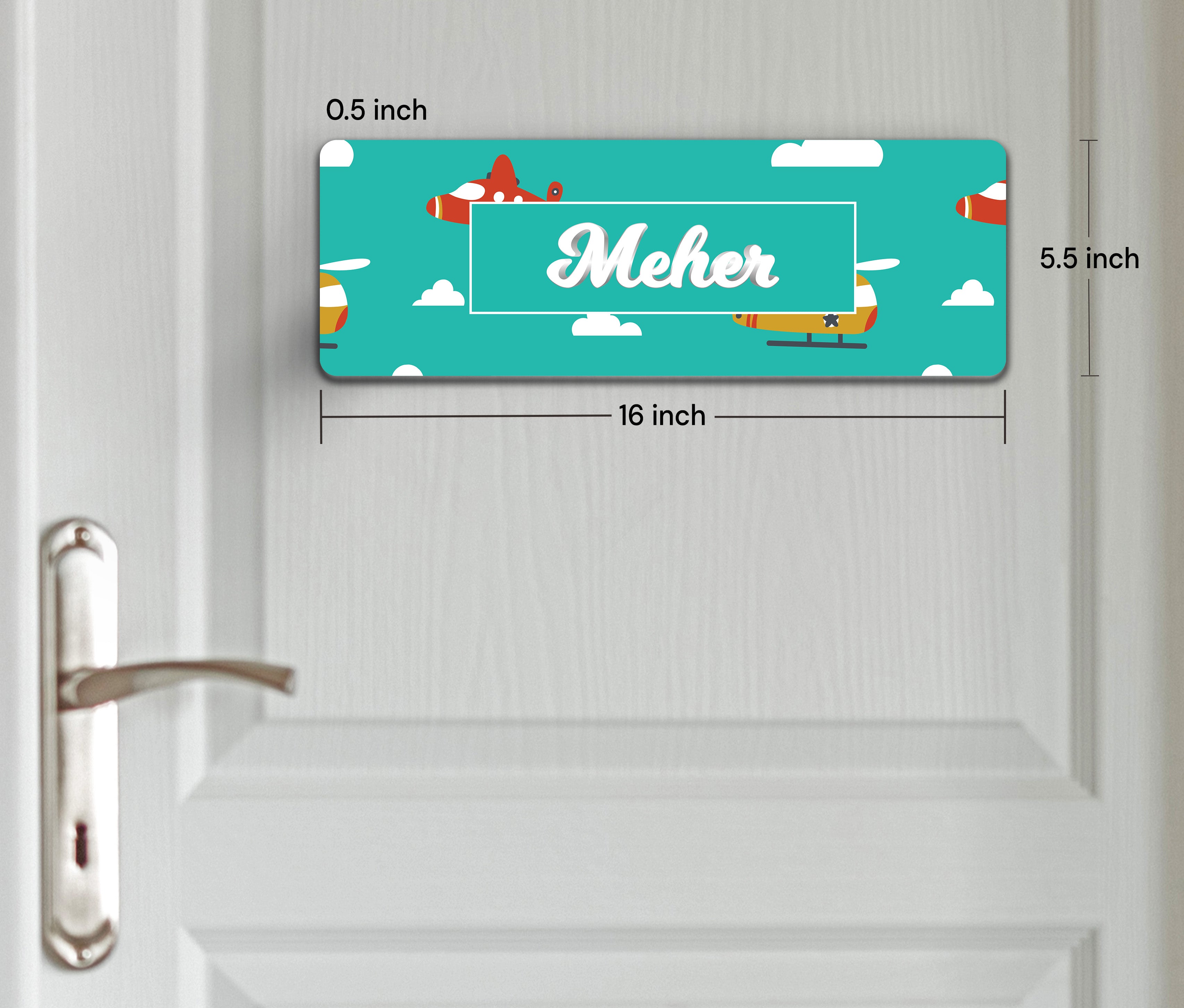 Airplane Skies Name Plate (Petite) (kids)