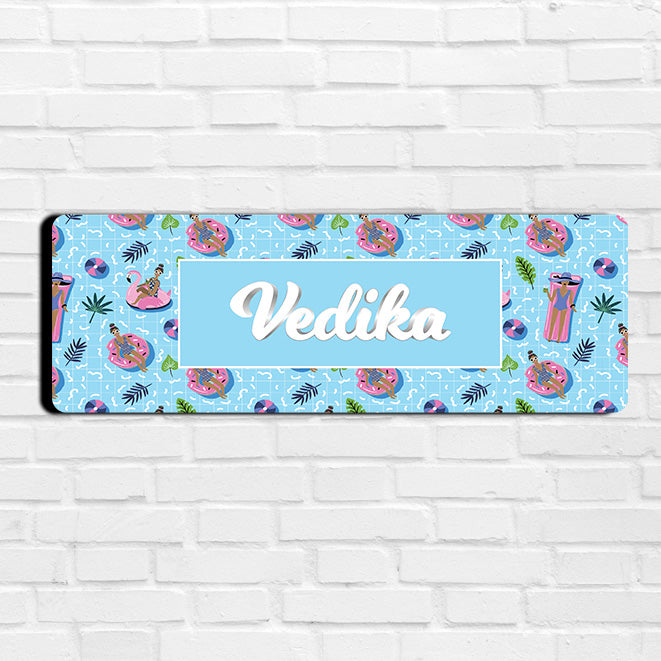 Swim Float Name Plate (Petite) (kids)