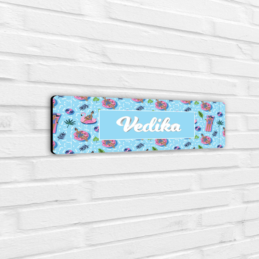 Swim Float Name Plate (Petite) (kids)