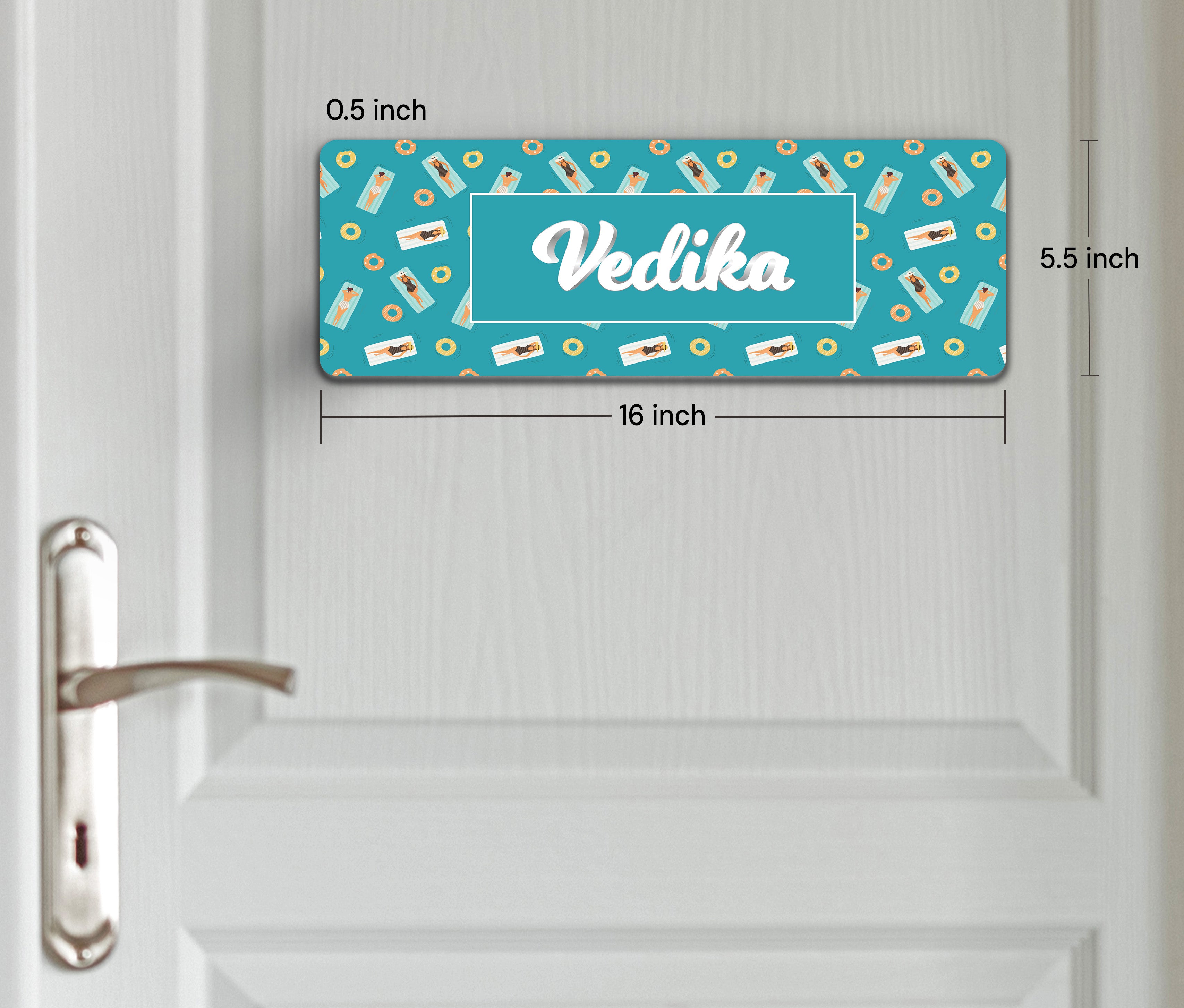 Swim Float Name Plate (Petite) (kids)