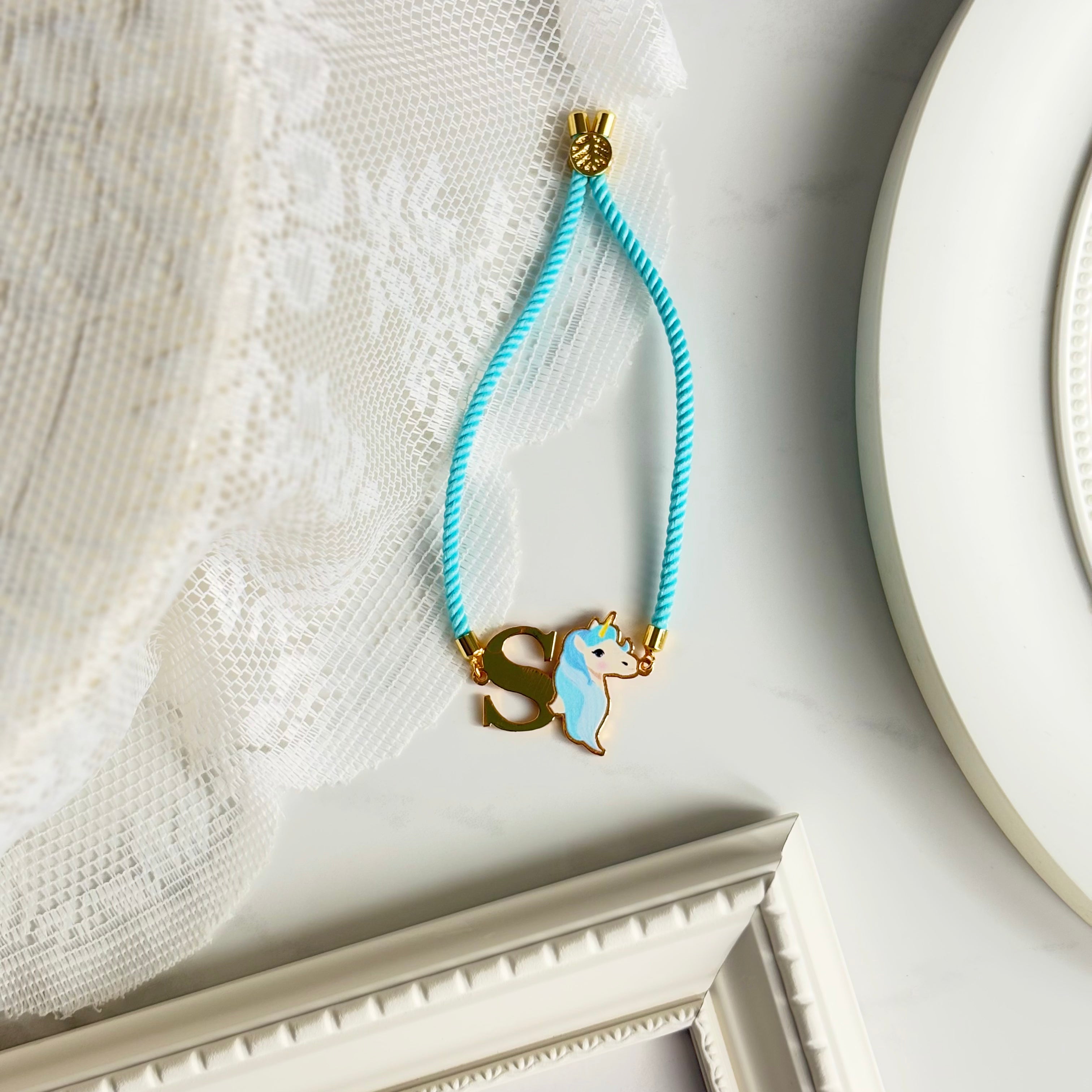 Unicorn (Blue) Metal Bracelet