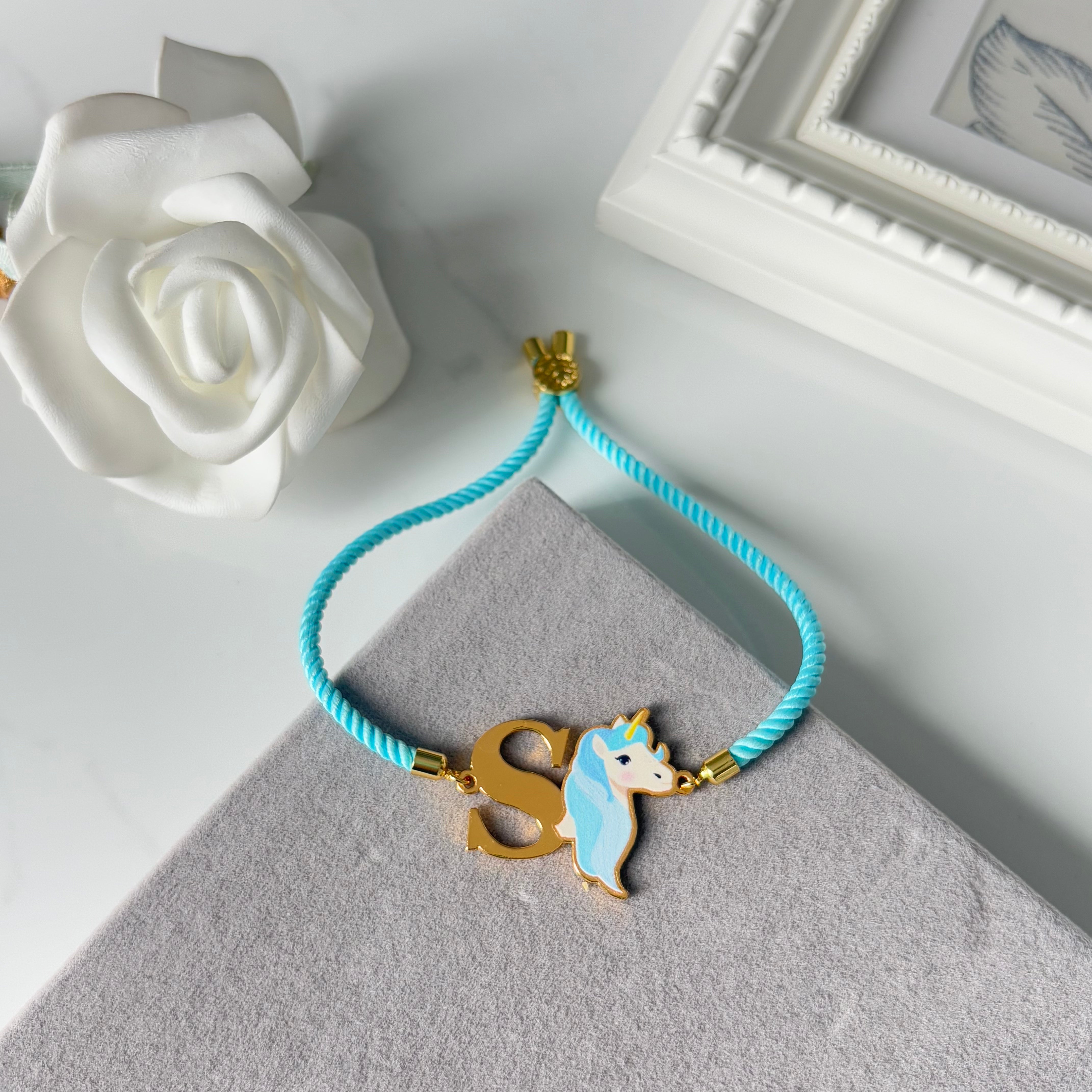 Unicorn (Blue) Metal Bracelet
