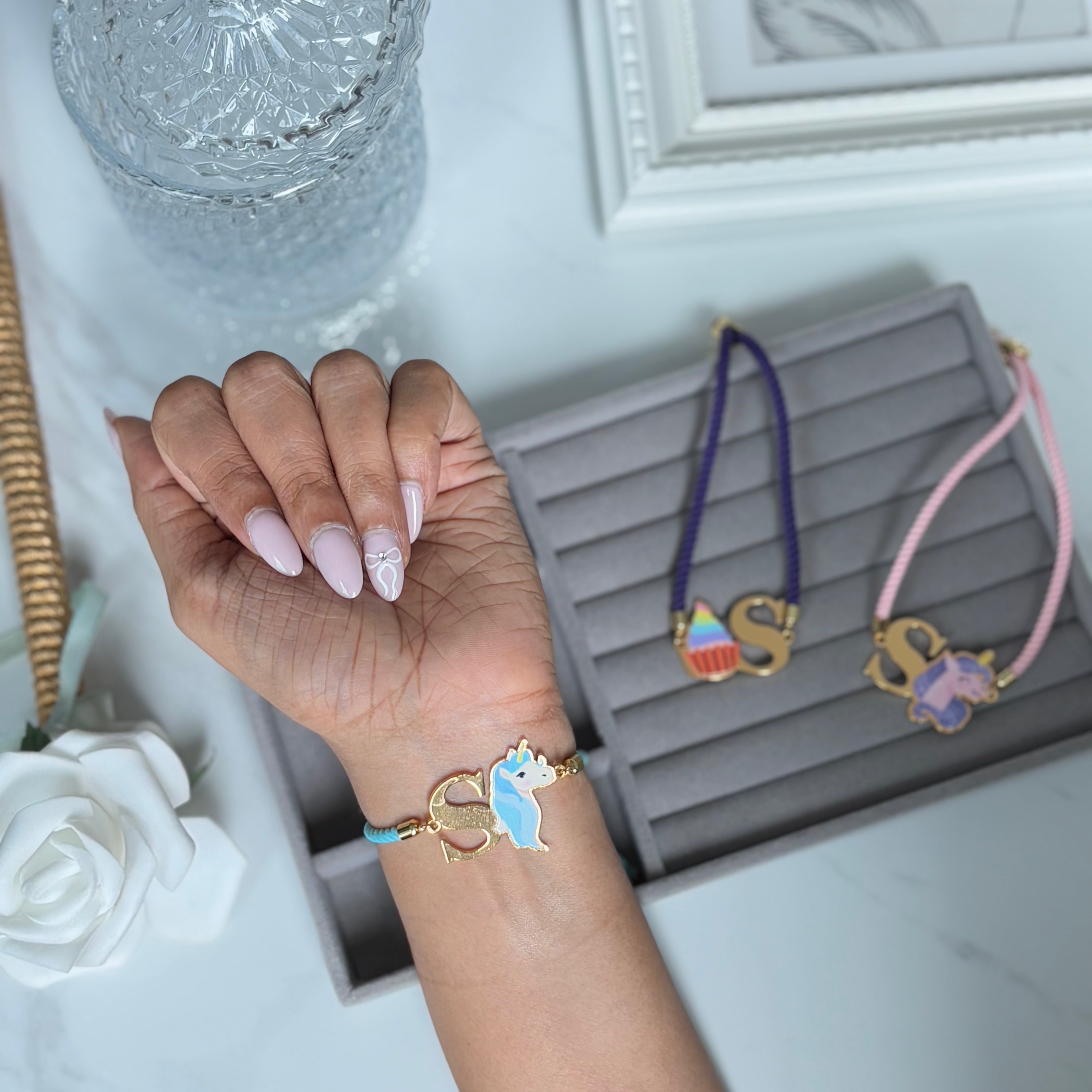 Unicorn (Blue) Metal Bracelet