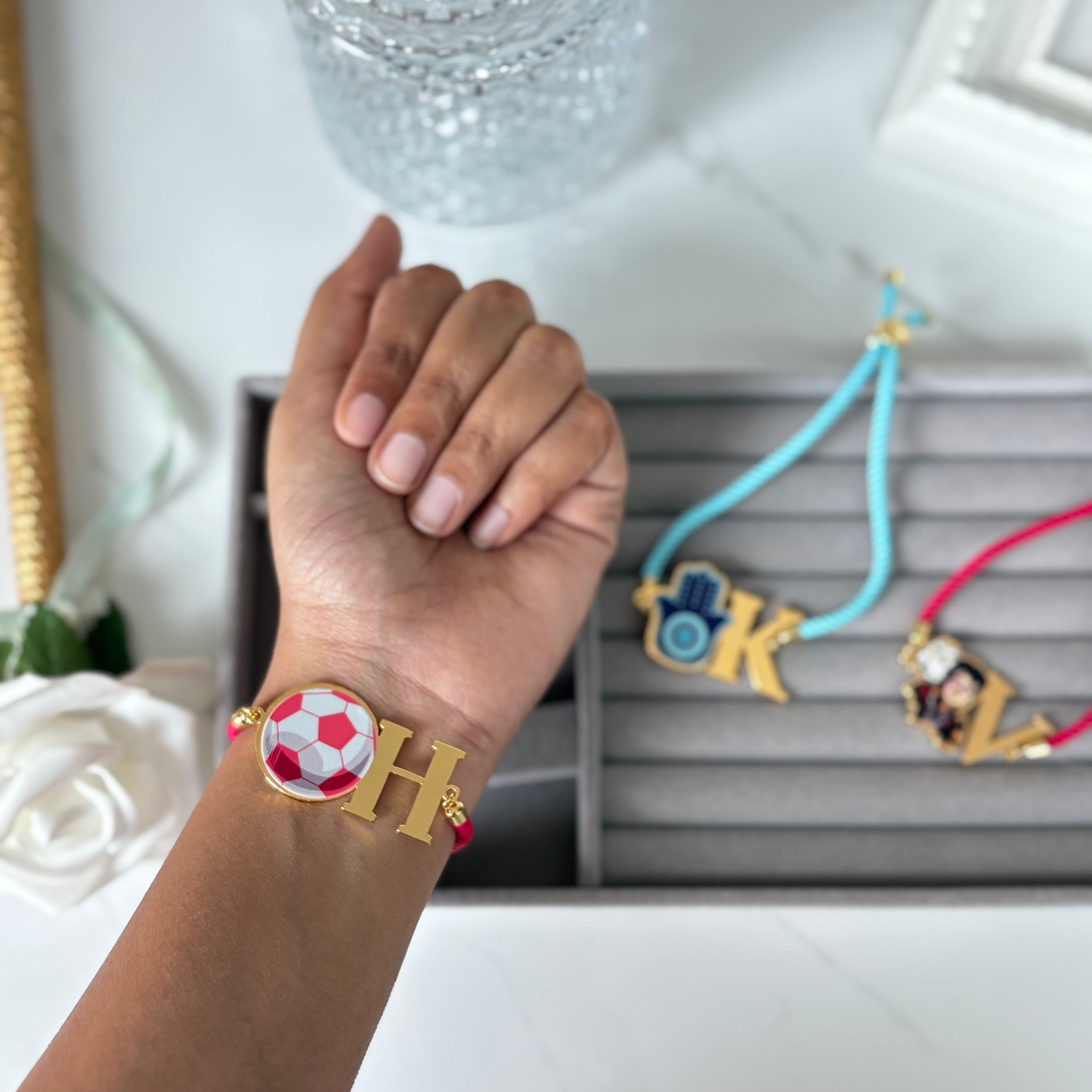 Football Metal Bracelet