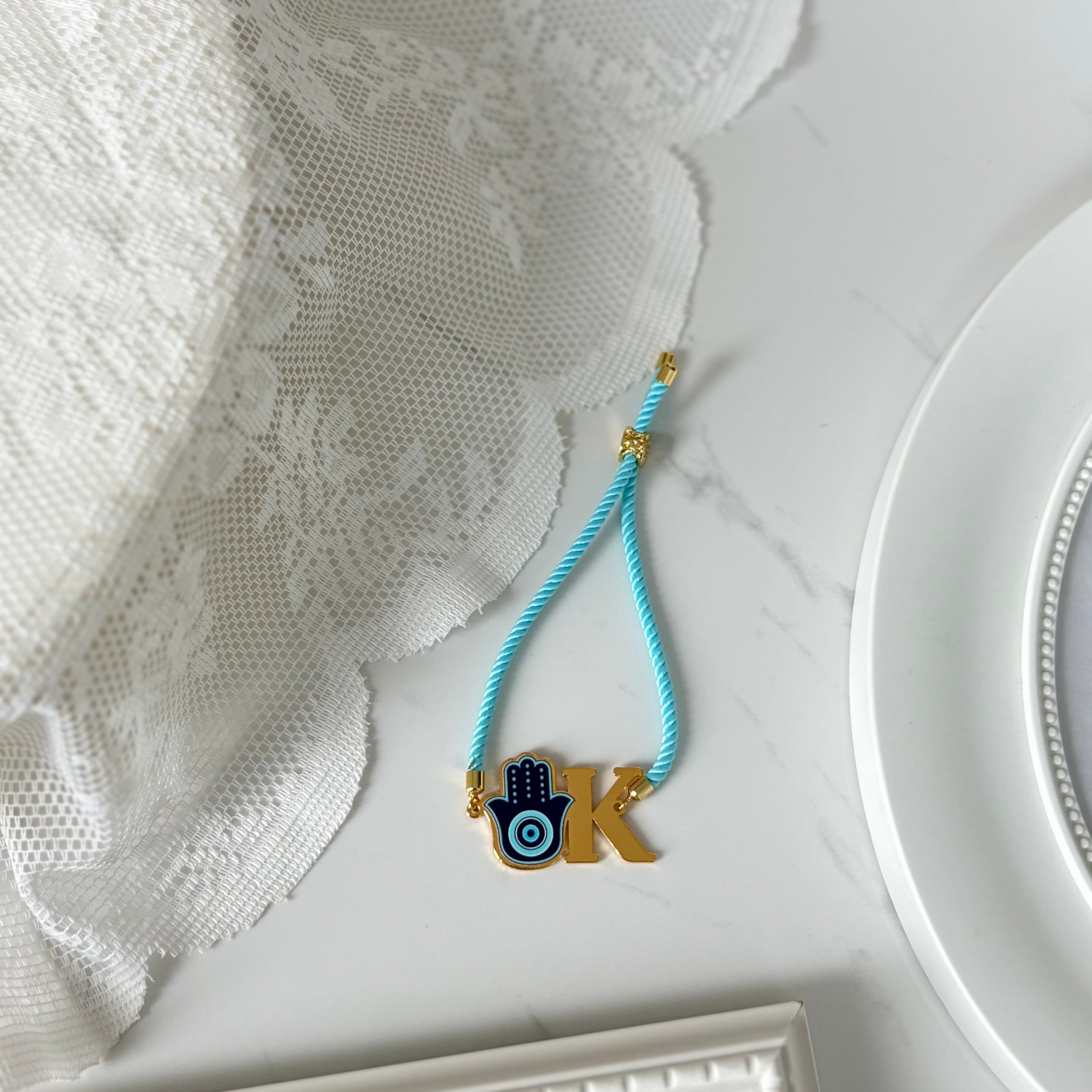 Hamsa Evil Eye Metal Bracelet