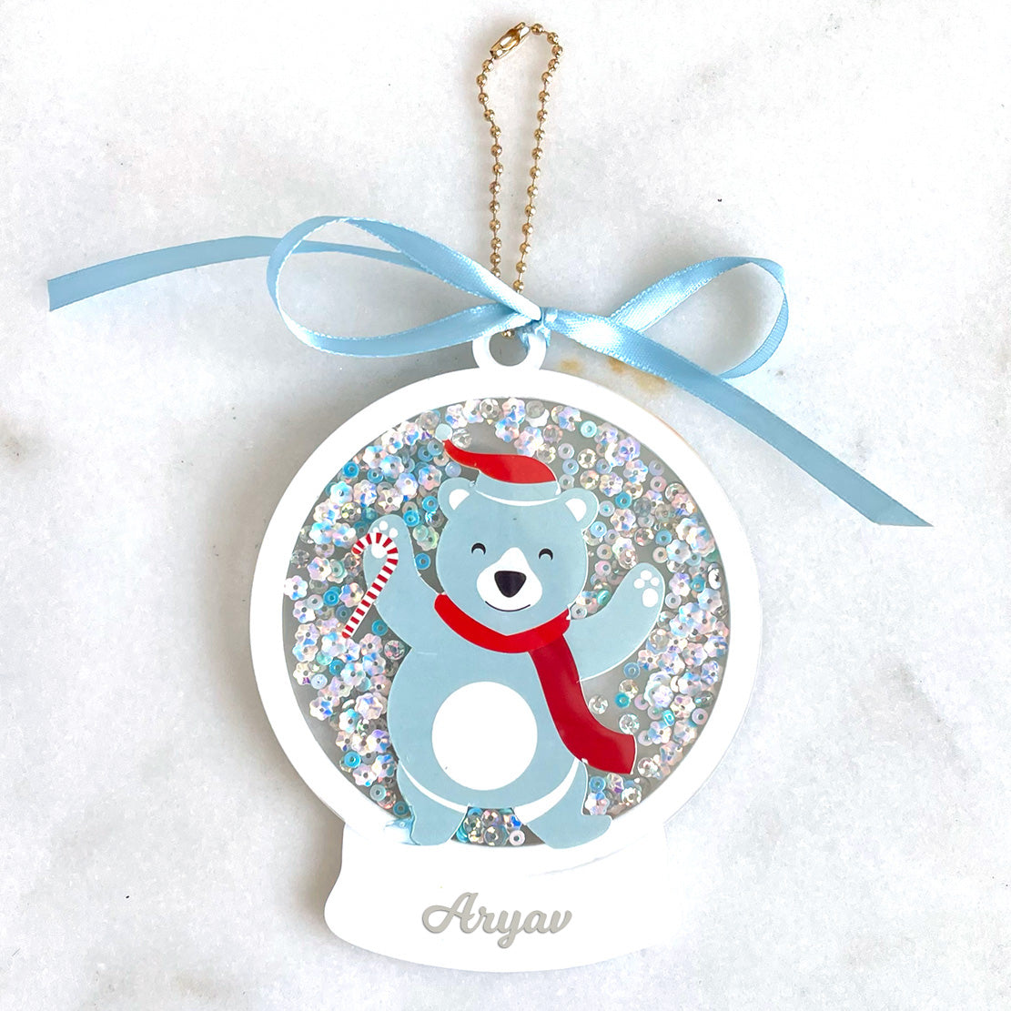 Shaker Polar Bear Ornament