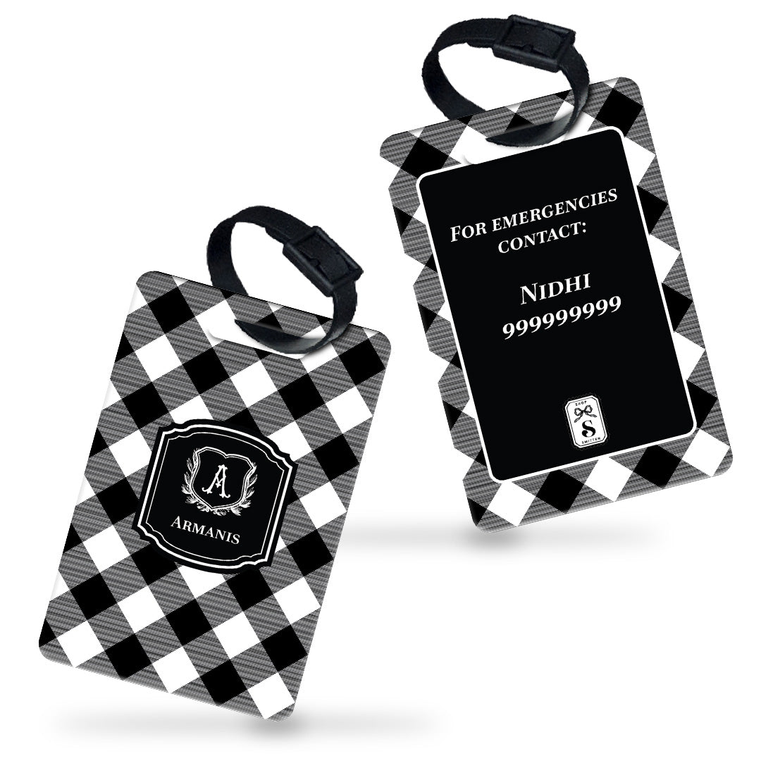 Gingham Bag Tag