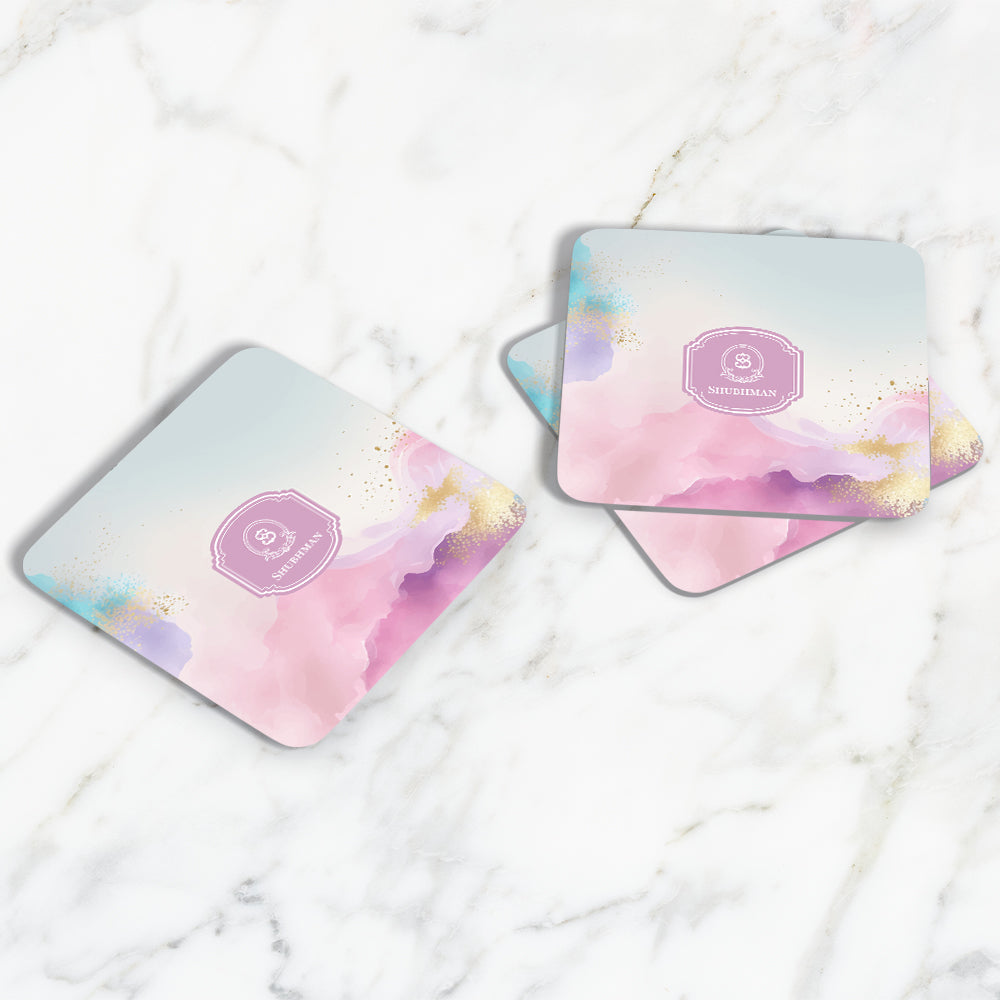 Gilded Strokes Coasters