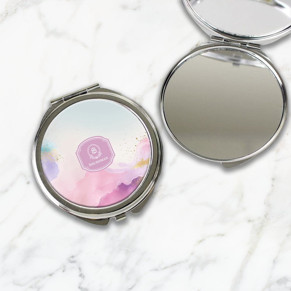 Gilded Strokes Compact Mirror