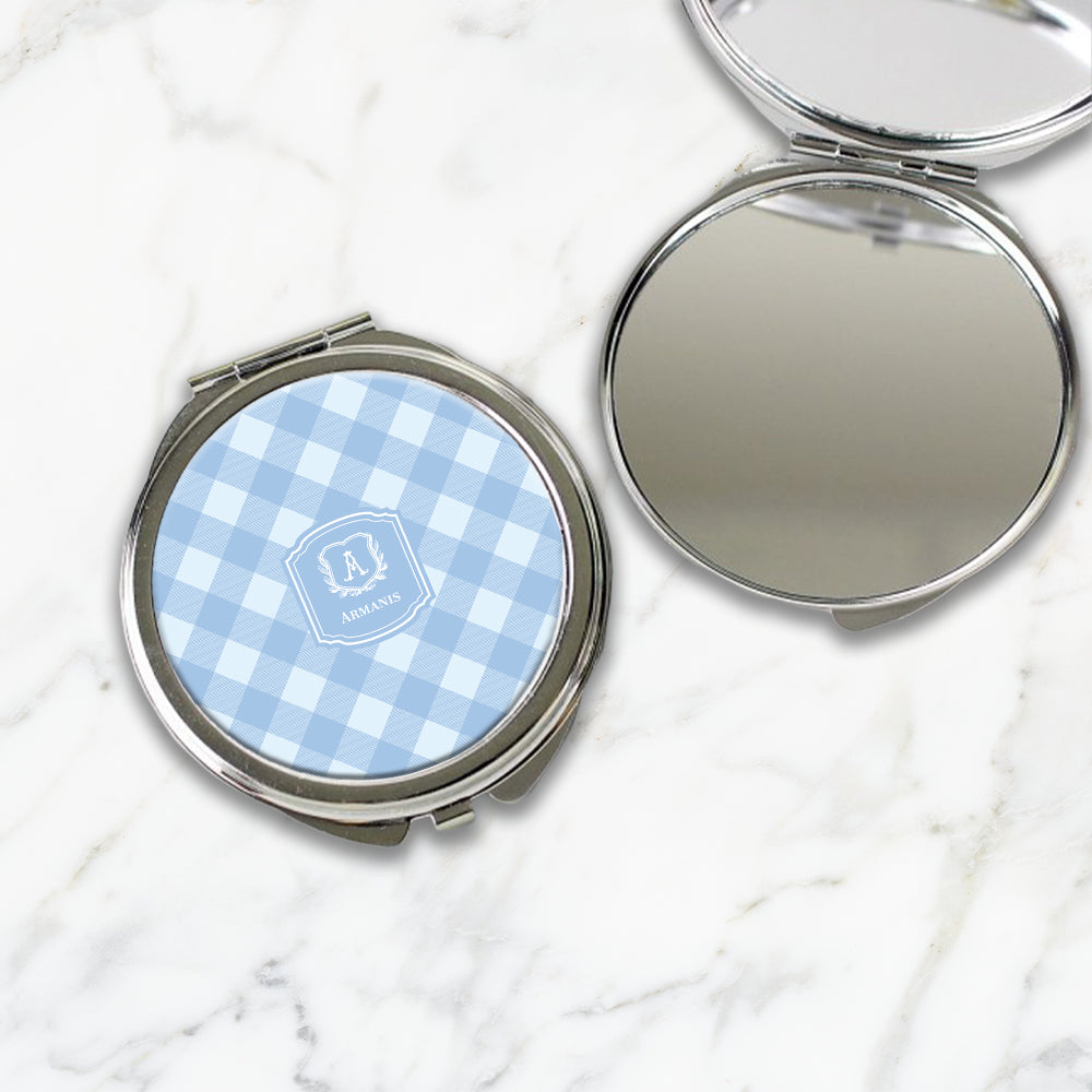 Gingham Compact Mirror