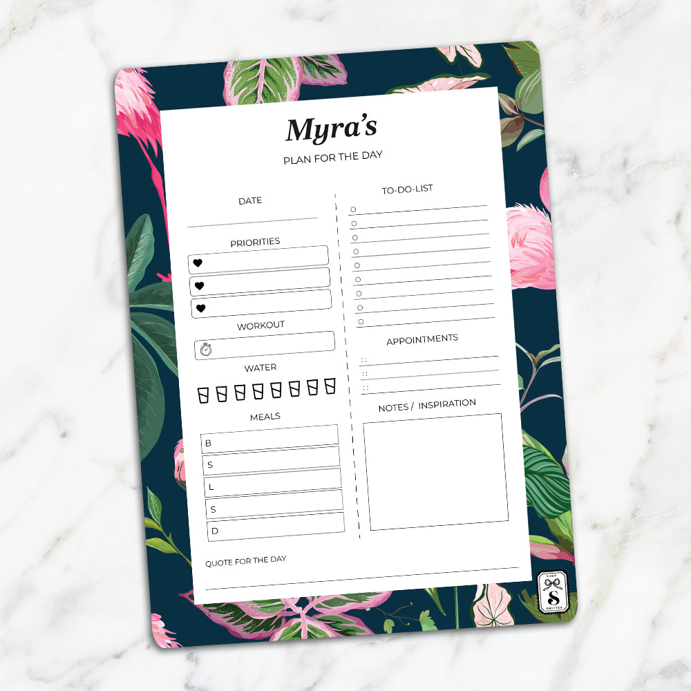 Flamingo Foliage Daily Planner