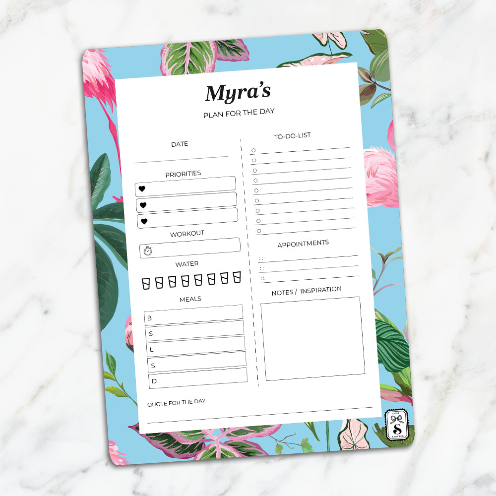 Flamingo Foliage Daily Planner