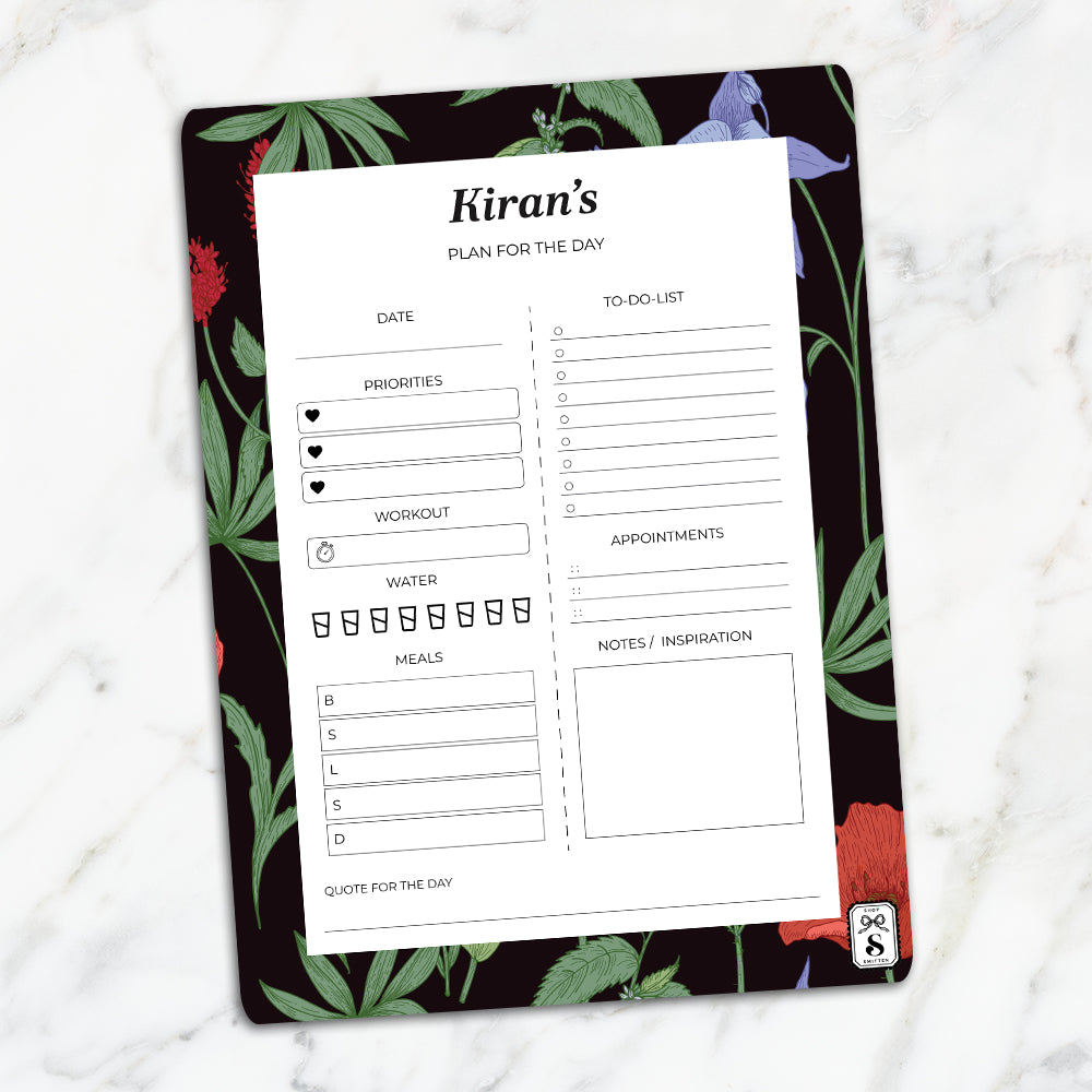 Scarlet Bloom Daily Planner