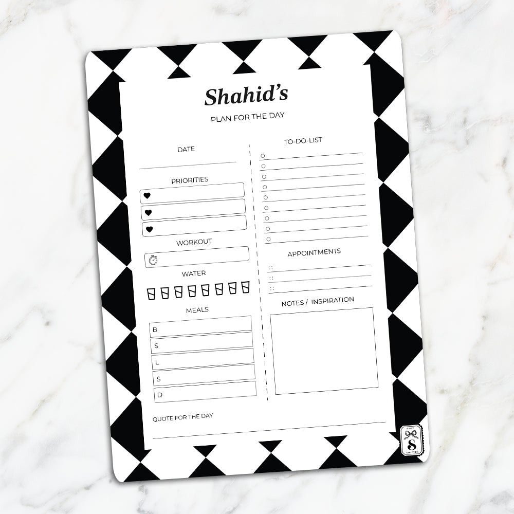 Checkered Daily Planner