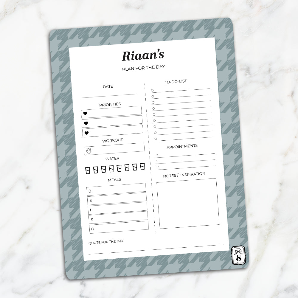 Houndstooth Daily Planner