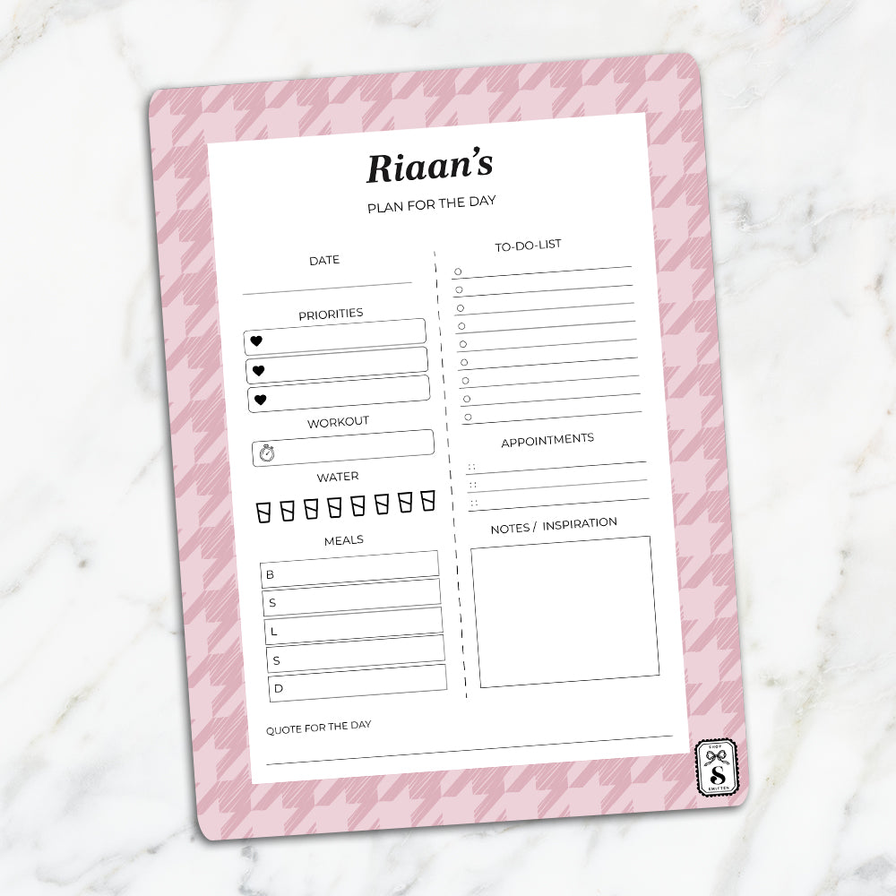 Houndstooth Daily Planner