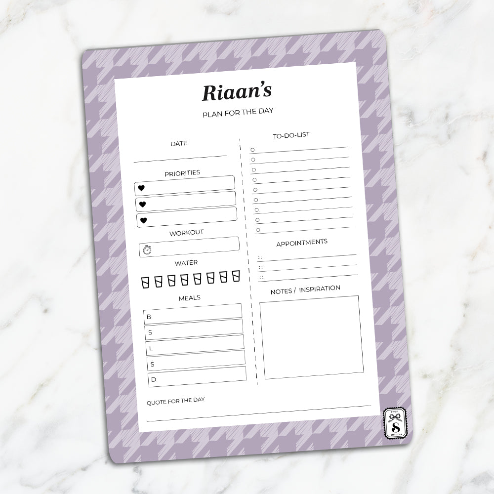 Houndstooth Daily Planner