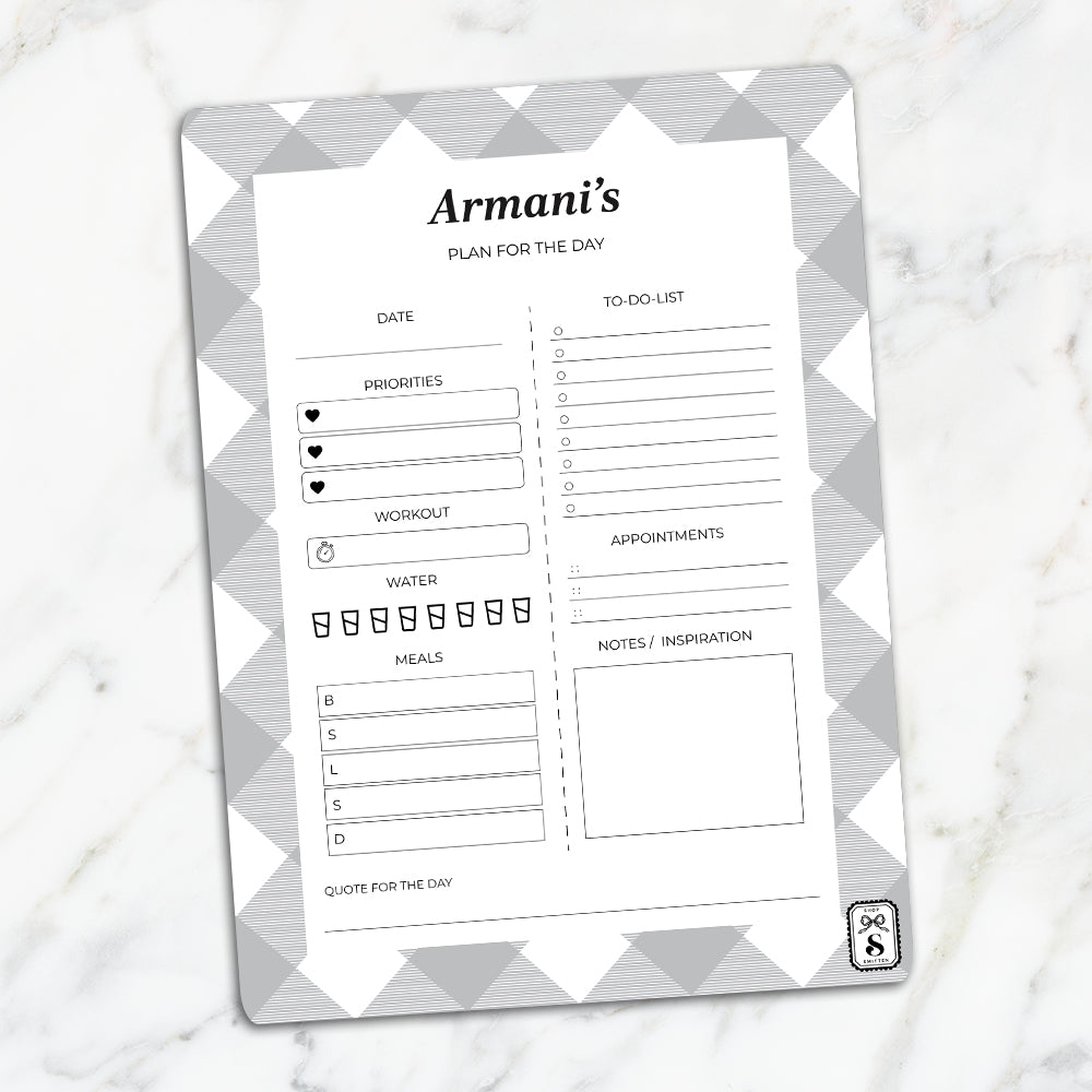 Gingham Daily Planner