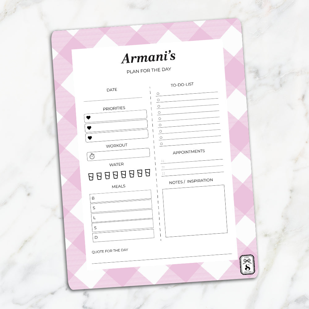 Gingham Daily Planner