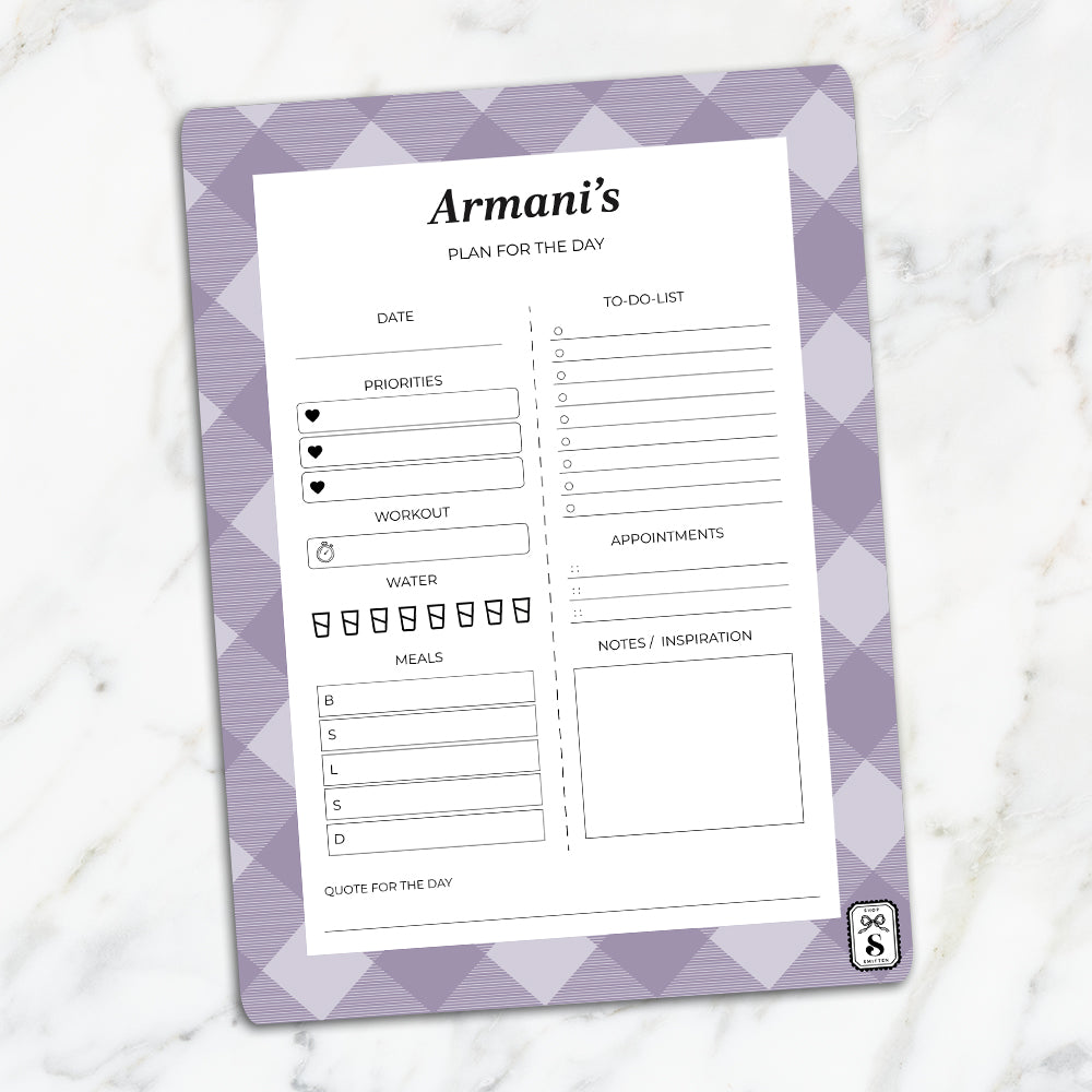 Gingham Daily Planner