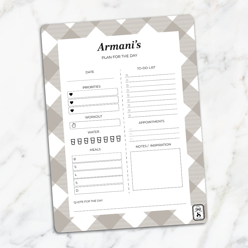 Gingham Daily Planner