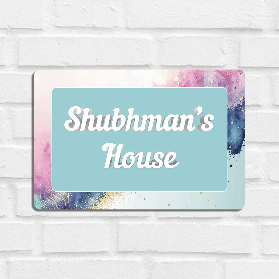 Gilded Strokes Name Plate - Standard