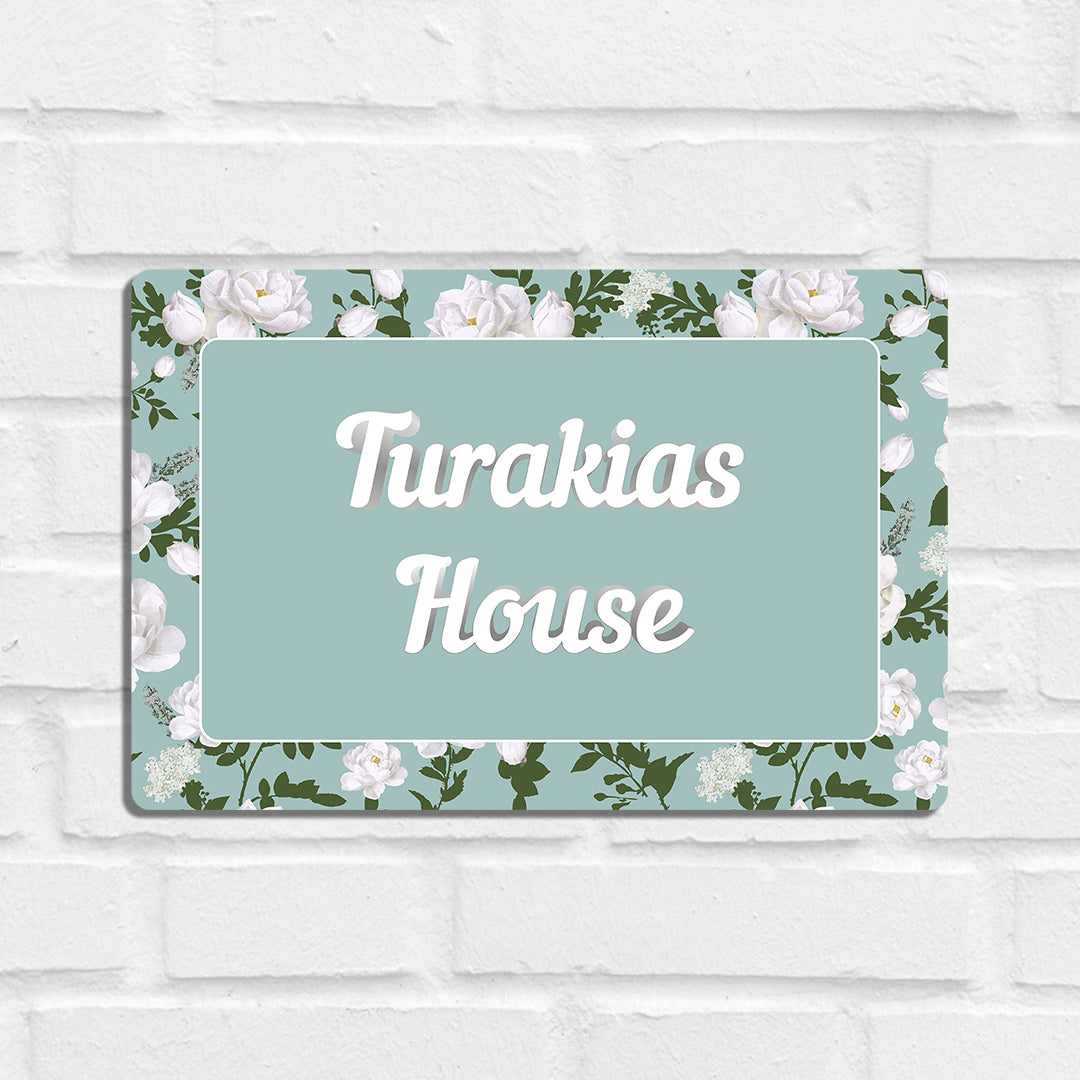 Peonies Name Plate - Standard
